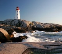Famous Lighthouse of Peggy's Cove